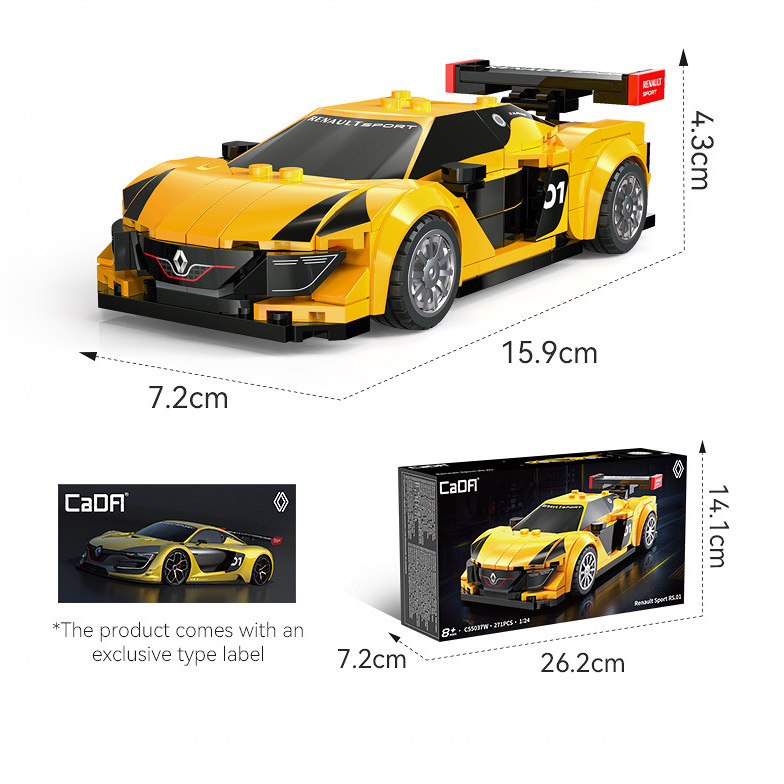CaDA Renault Sport RS.01 GT3 - 1:24 Brick Model Kit