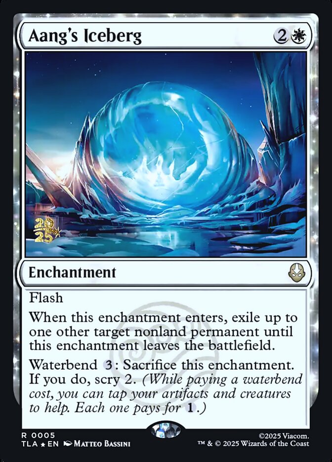 Aang's Iceberg Avatar The Last Airbender #005 Prerelease Promo Card Front