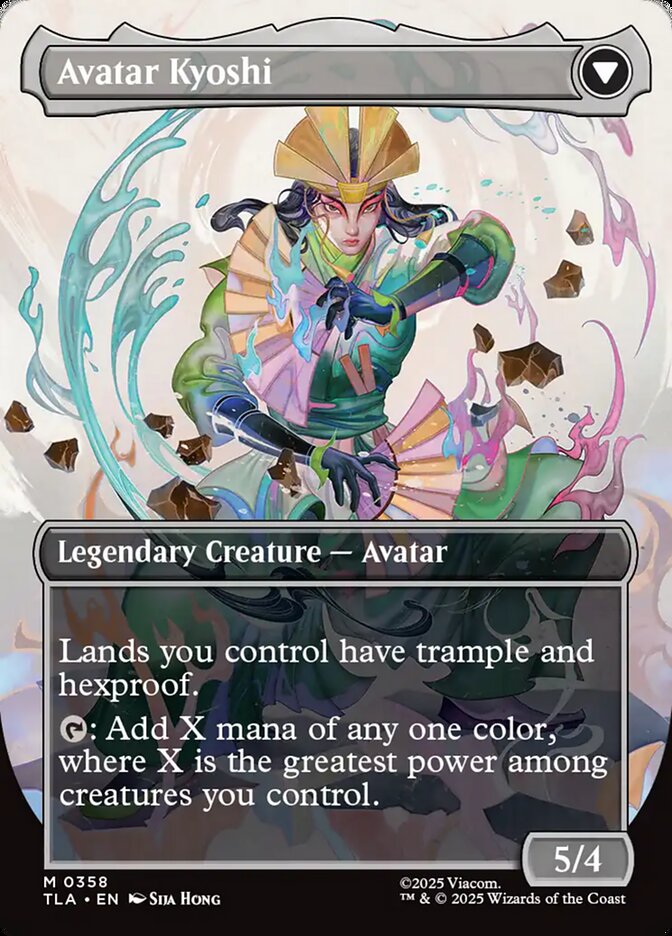 Borderless The Legend of Kyoshi // Avatar Kyoshi Avatar The Last Airbender #358 MTG Single Card Back