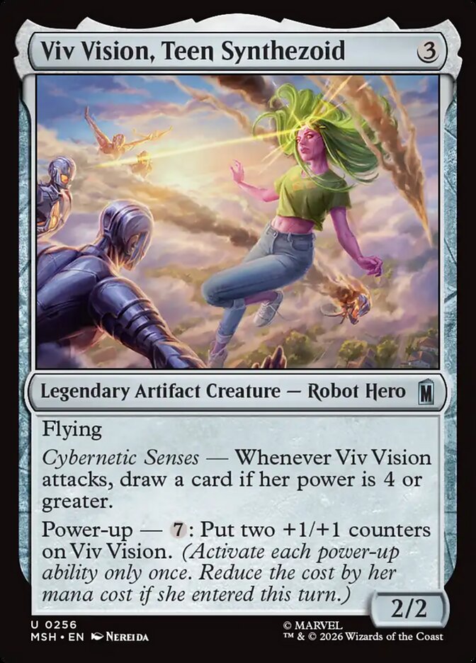 Marvel Superheroes Viv Vision, Teen Synthezoid Card Front