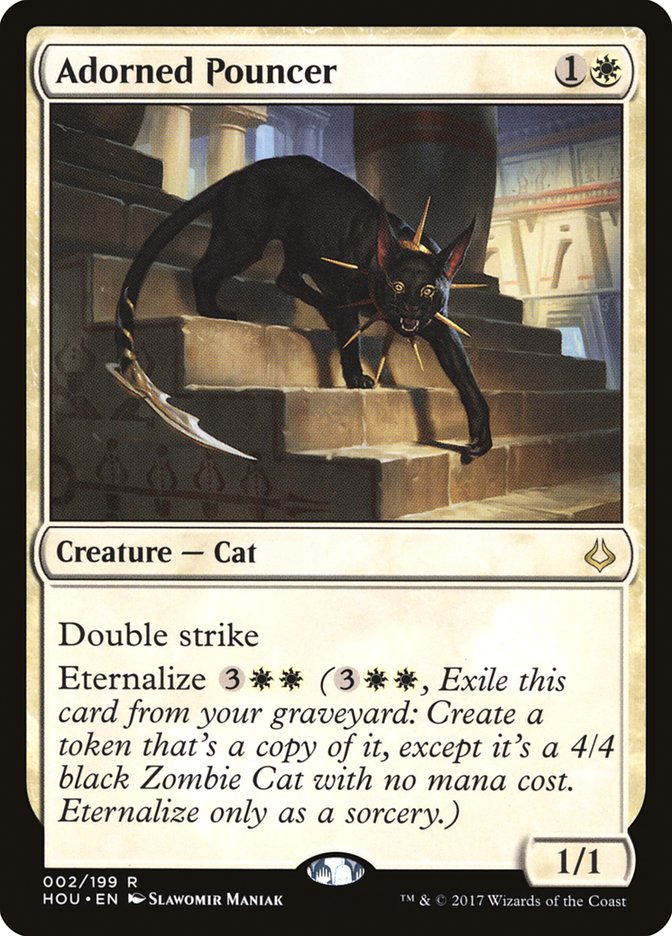 Hour of Devastation Adorned Pouncer #002 Card Front