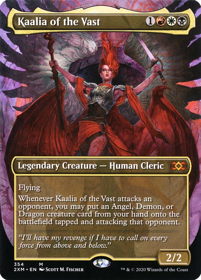 Borderless Kaalia of the Vast Double Masters #354 Card Front