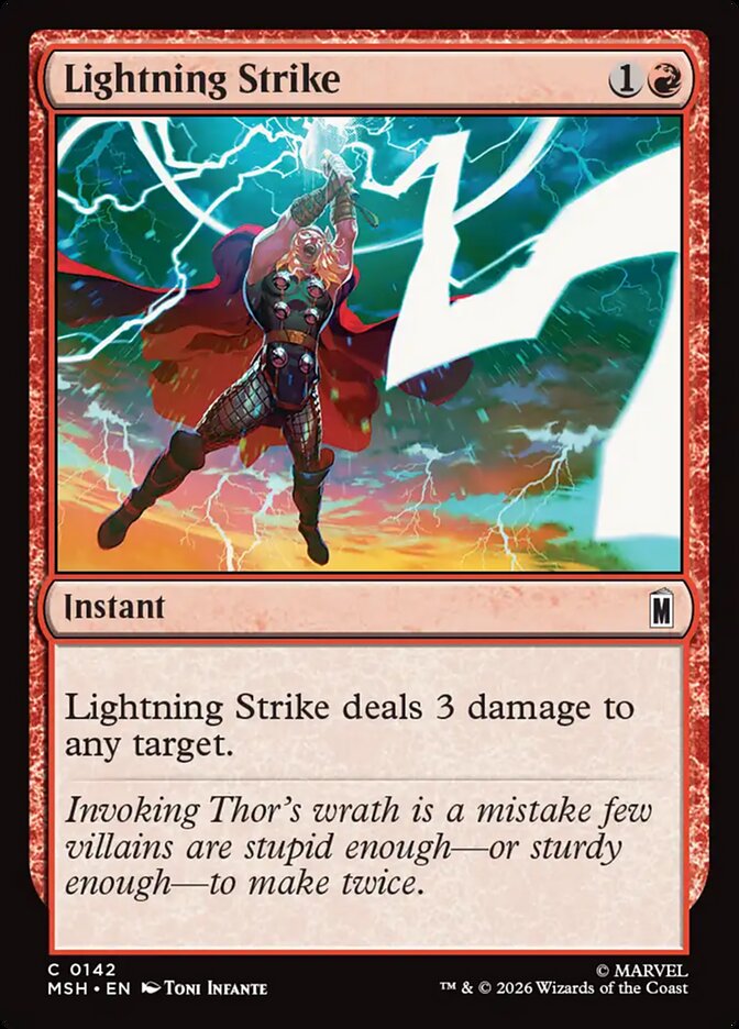 Marvel Superheroes Lightning Strike Card Front