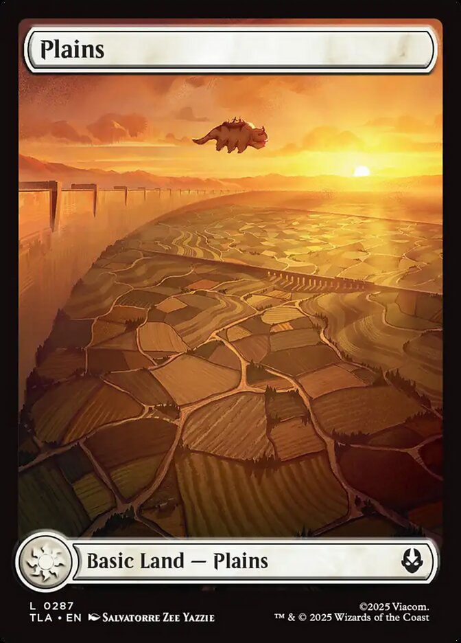 Full Art Appa Basic Plains Avatar The Last Airbender #287 MTG Single Card Front