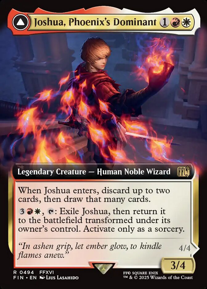 Extended Art Joshua, Phoenix's Dominant // Phoenix, Warden of Fire Final Fantasy #494
