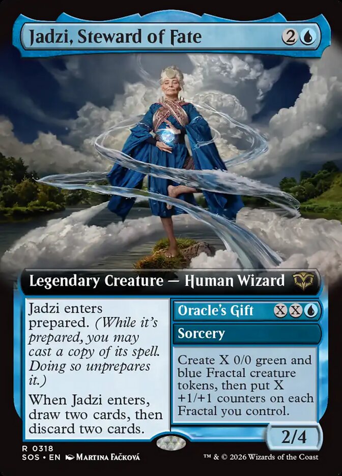 Jadzi, Steward of Fate // Oracle's Gift Secrets of Strixhaven Extended Art #318Card Front