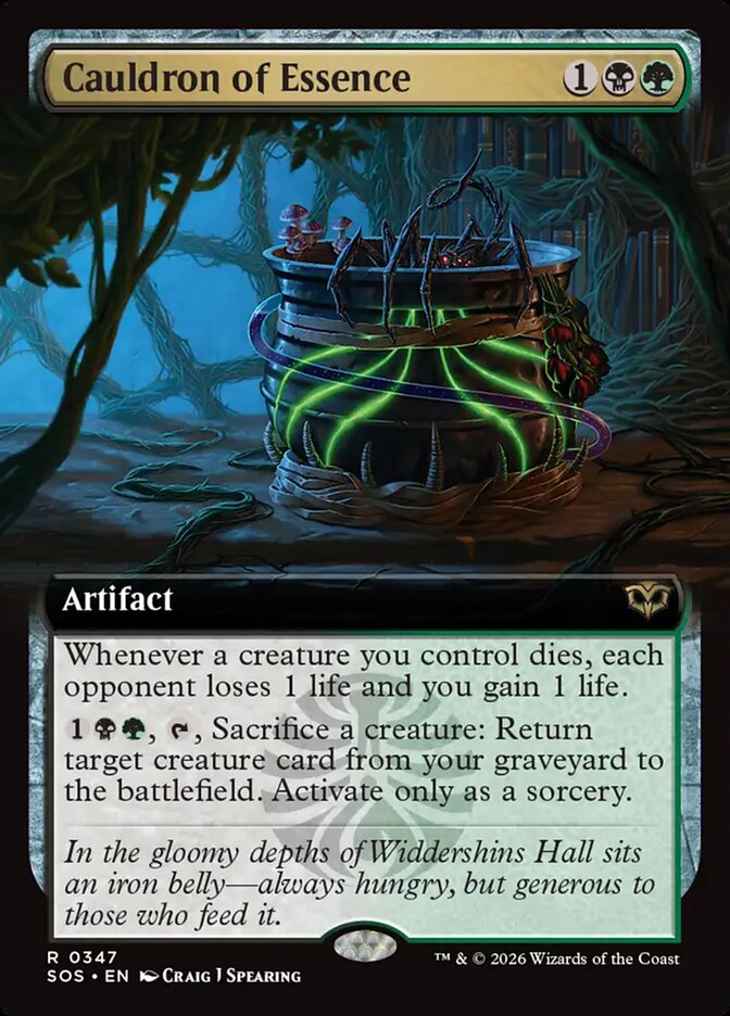 Cauldron of Essence Secrets of Strixhaven Extended Art #347Card Front