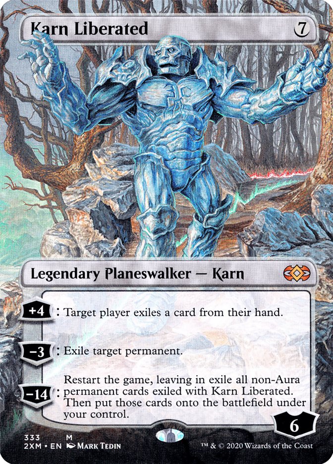 Borderless Karn Liberated Double Masters #333 Card Front