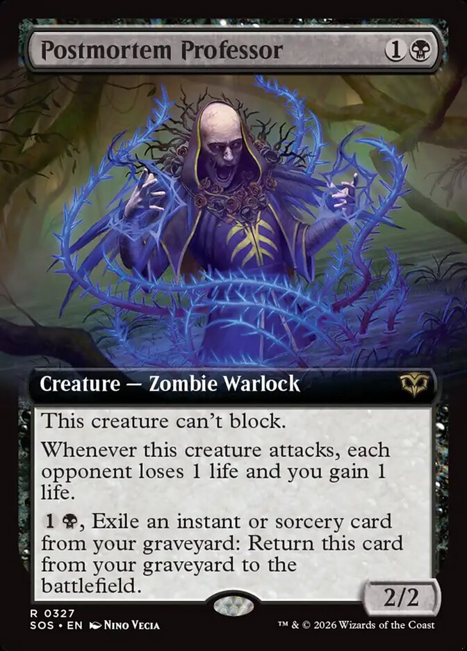 Postmortem Professor Secrets of Strixhaven Extended Art #327Card Front