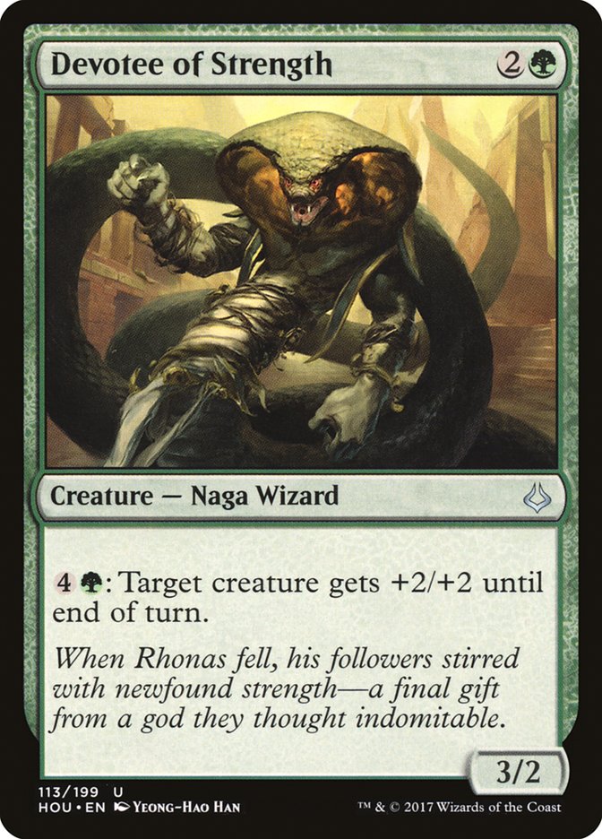 Hour of Devastation Devotee of Strength #113 Card Front