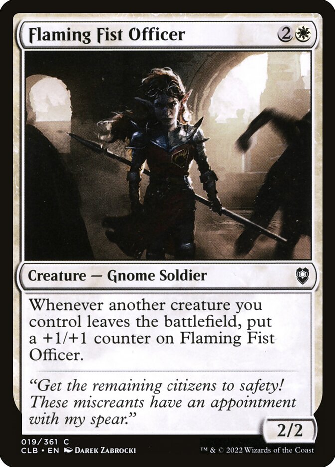 Flaming Fist Officer - Commander Legends #019 Card Front
