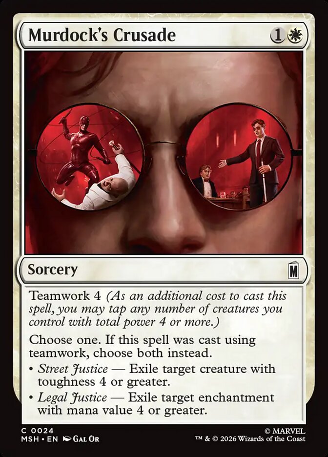 Marvel Superheroes Murdock's Crusade Card Front