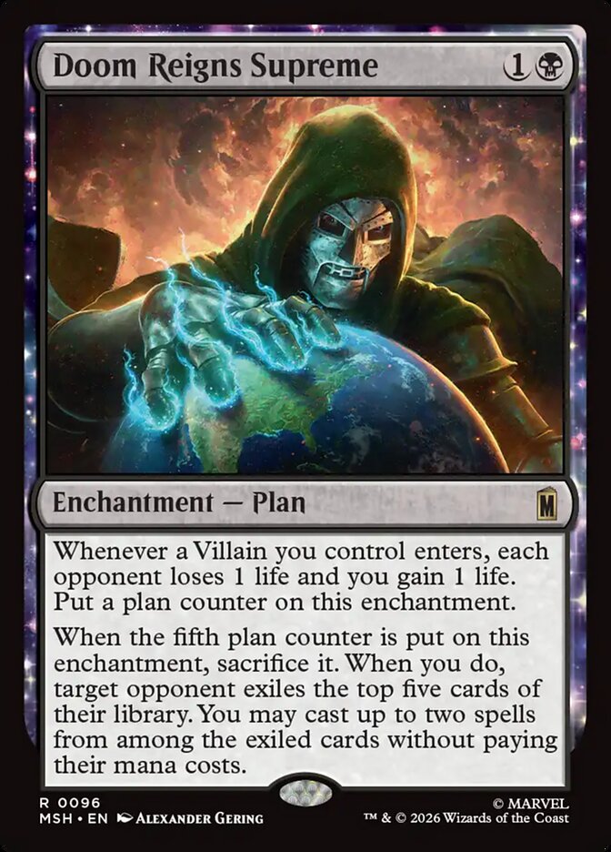 Marvel Superheroes Doom Reigns Supreme Card Front