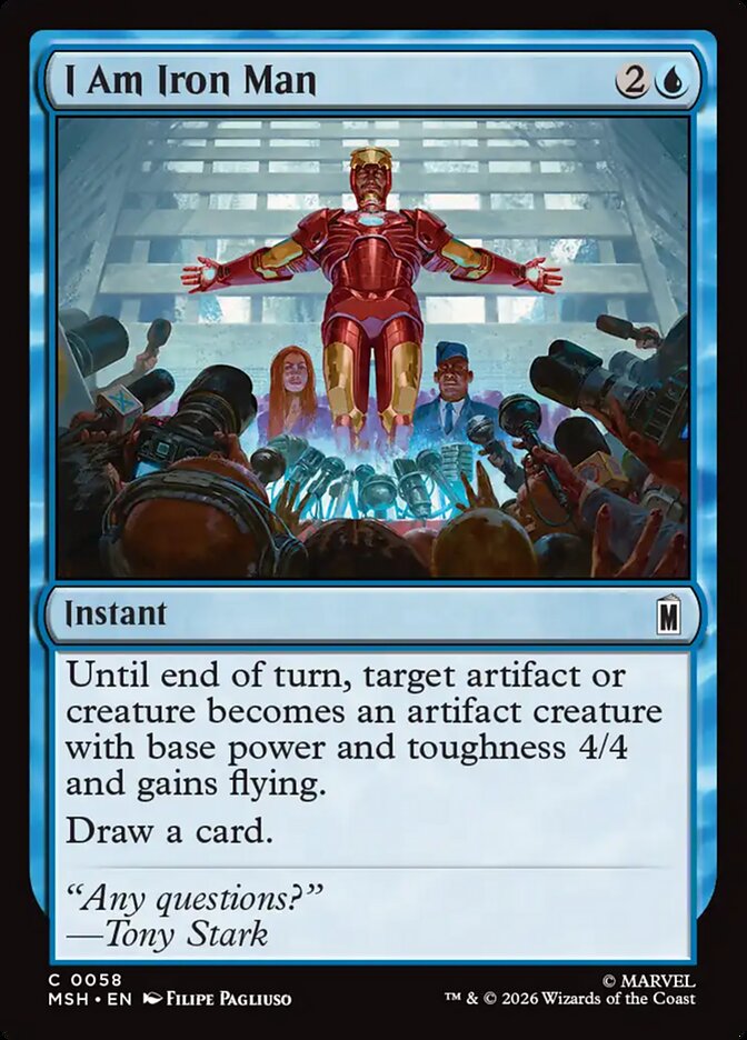 Marvel Superheroes I Am Iron Man Card Front