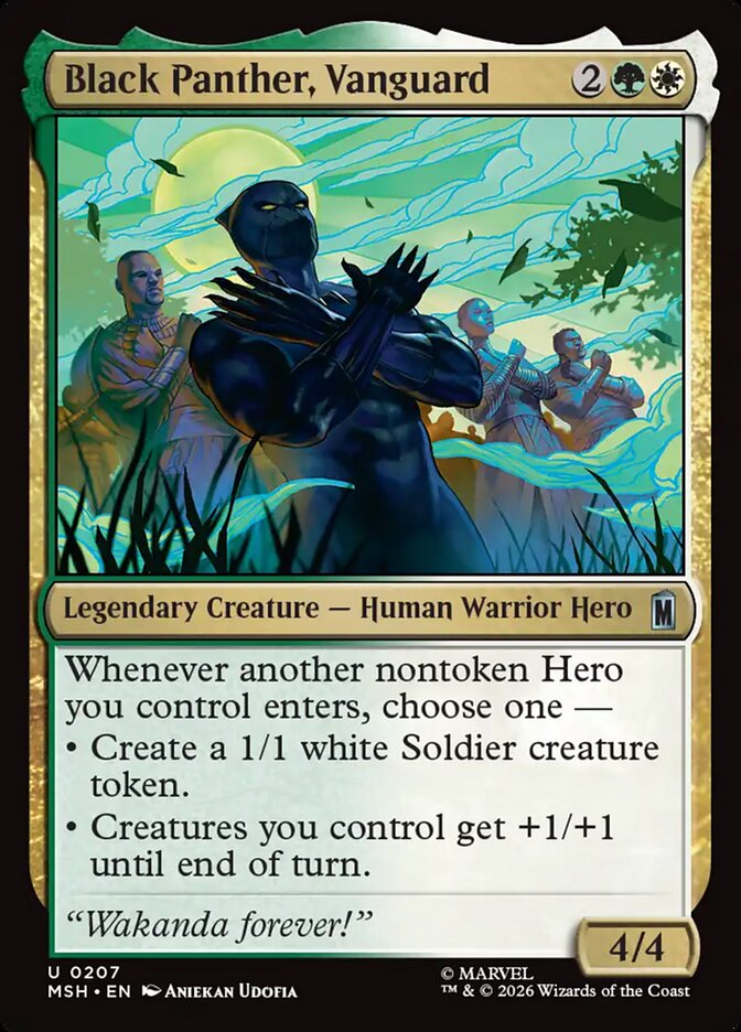 Marvel Superheroes Black Panther, Vanguard Card Front