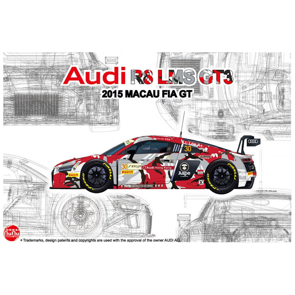 Audi Hong Kong R8 NuNu 1/24 Scale Race Car Kit