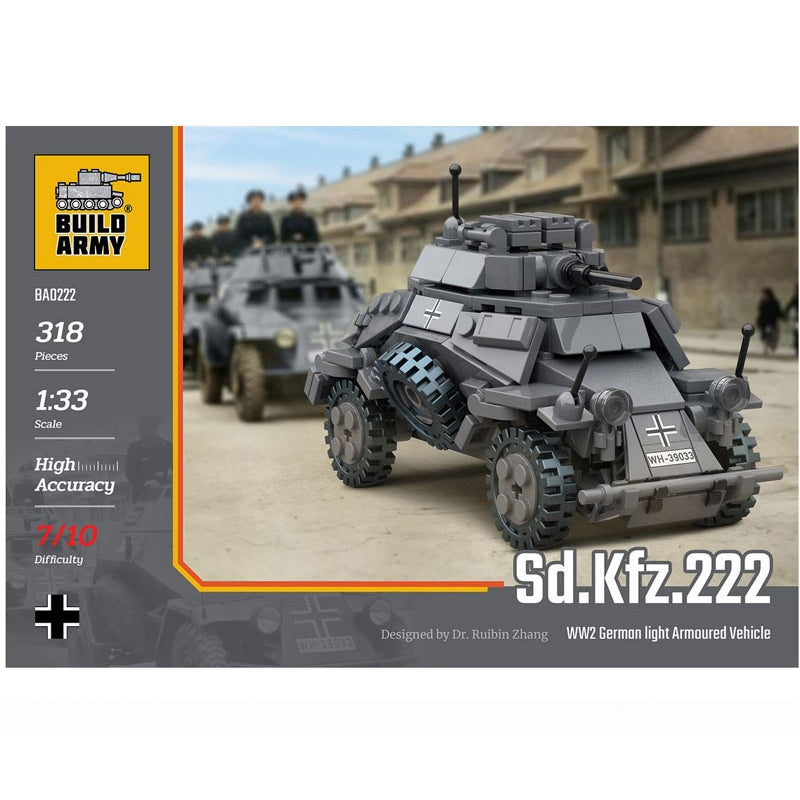 Build Army Sd.Kfz.222 Armoured Vehicle