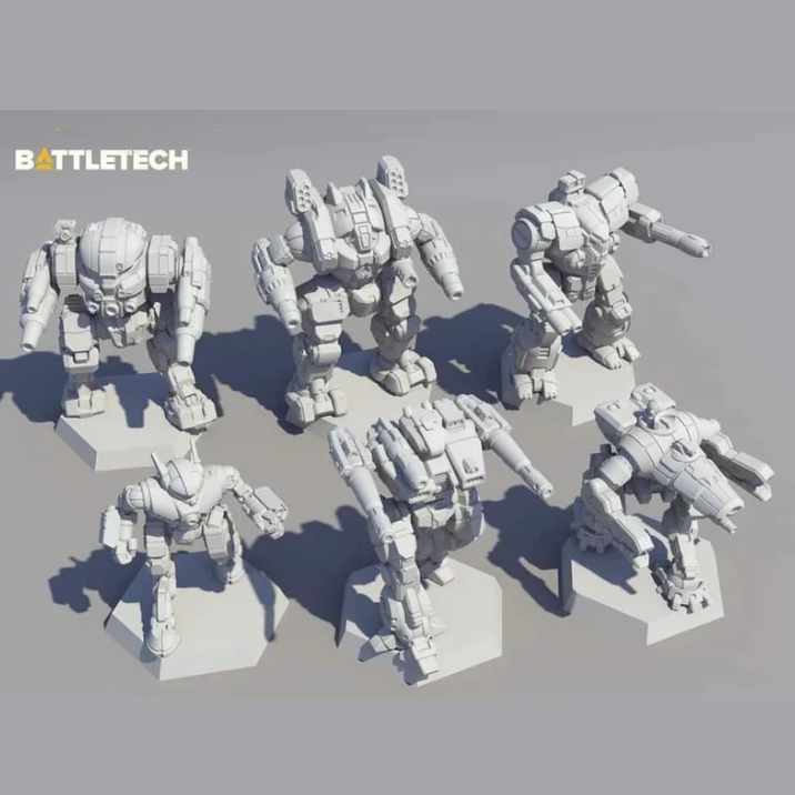 Explore BattleTech ComStar Battle Level II. Six assembled miniatures, MechWarrior cards, and Alpha Strike cards for intense tabletop battles.