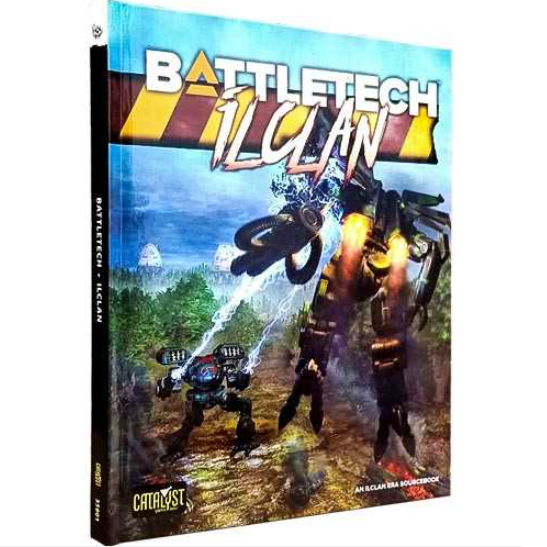 Cover of the BattleTech ilClan hardback rulebook, featuring the Battle of Terra and new content for BattleTech and Alpha Strike games.
