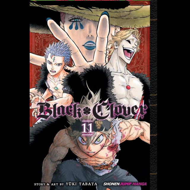Cover of 'Black Clover' manga volume 11 with characters in action poses.