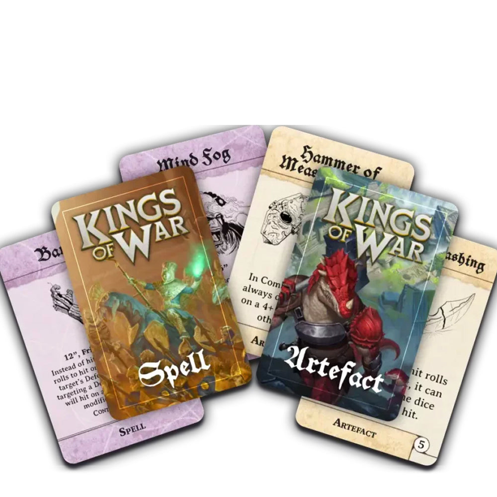Kings of War Spell & Artefact Cards | Quick Reference Deck