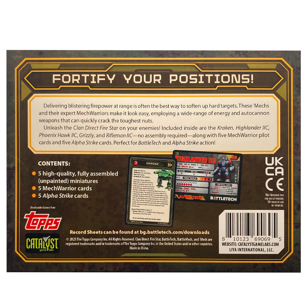 Clan Direct Fire Star Contents