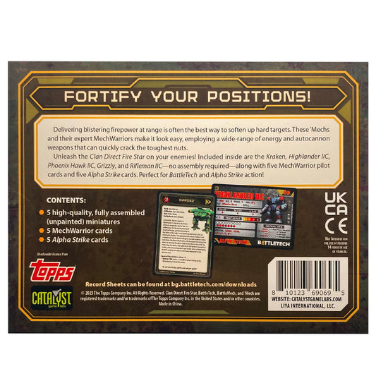 Battletech Clan Direct Fire Star