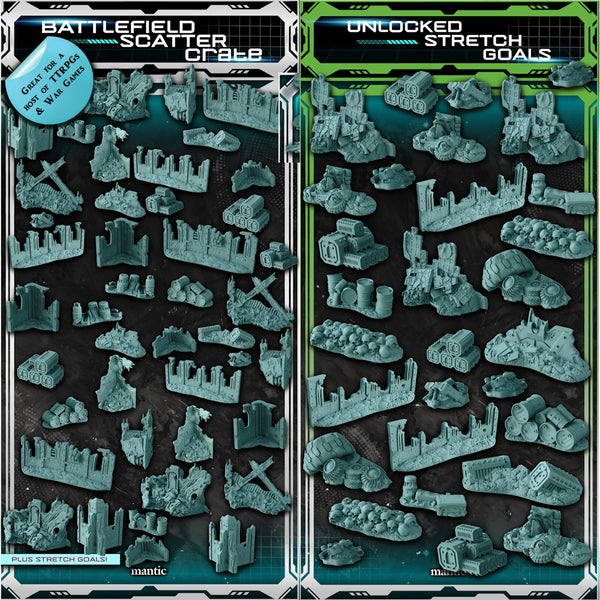 Terrain Crate Battlefield Debris Kickstarter Crate Mighty Lancer Games