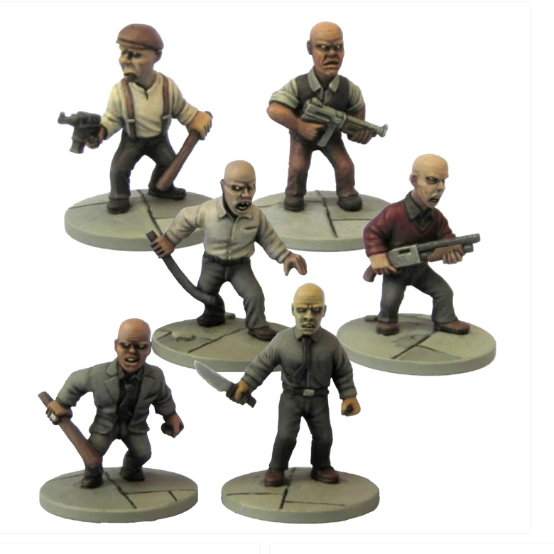 Crooked Dice Tcho-Tcho. A set of six white metal miniatures inspired by dark mythos. Supplied unpainted with 25mm slotted bases. Ideal for collectors and gamers