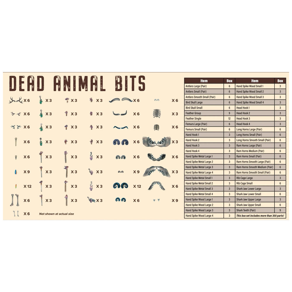 Dead Animal Bits Box Contents