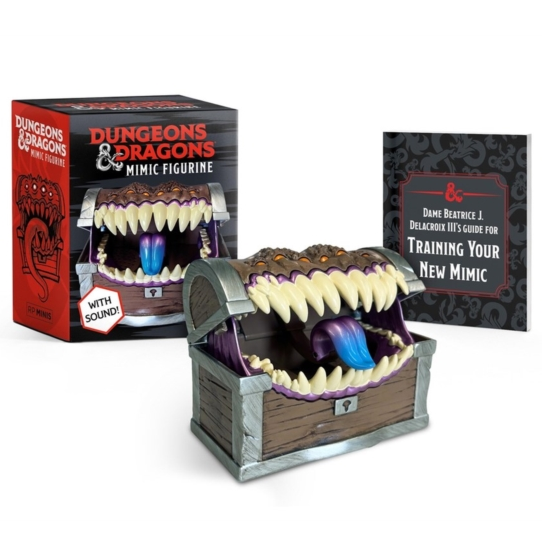 Dungeons & Dragons Mimic Figurine with Mini Book Official Licensed Collectible. Dungeons & Dragons Mimic chest figurine with mini book officially licensed collectible