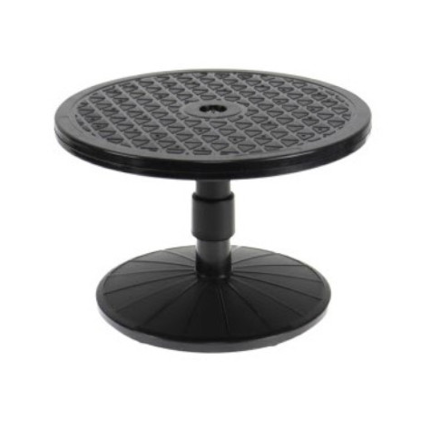 Black adjustable stool with textured top on a white background. Expo Tools Turntable Painting Stand Hobby Painting Accessory