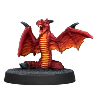 Familiar B by Crooked Dice. Small mystical Familiar B miniature in white metal, posed alertly with magical creature features, ideal as a wizard’s companion on a round base.