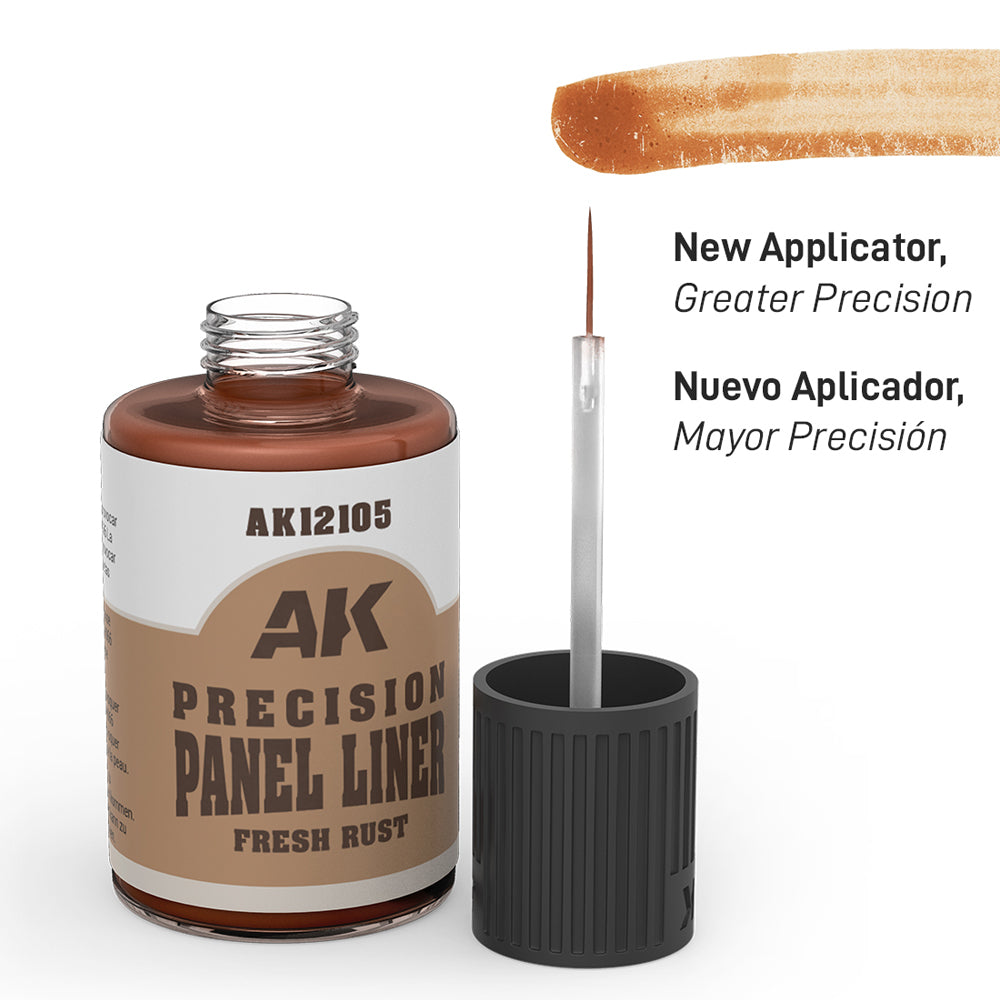 AK Interactive Precision Panel Liner – Fresh Rust | Enamel Weathering Effect
