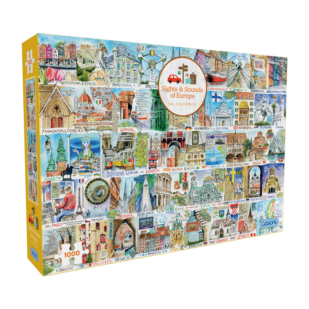 Sights & Sounds Of Europe 1000 Piece Jigsaw Puzzle