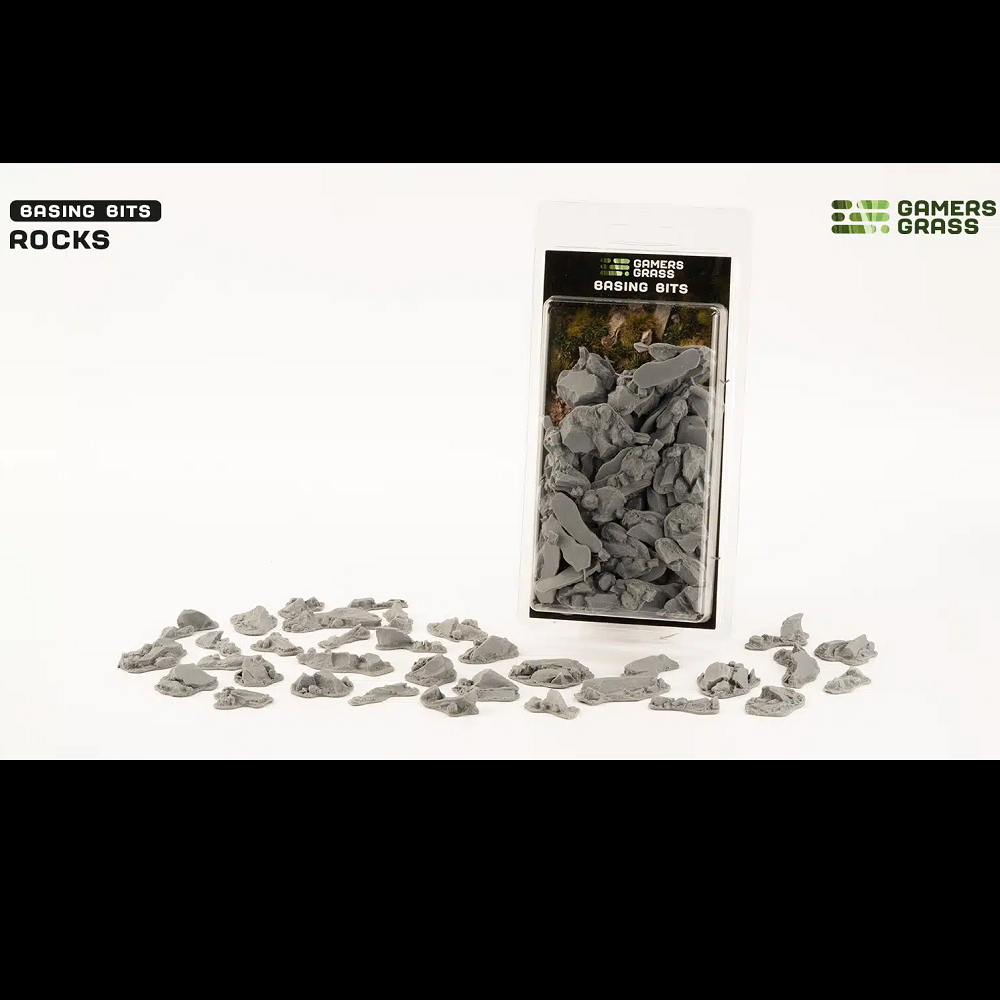GamersGrass Rocks Basing Bits. Detailed thermoplastic replicas of rock clusters for recreating natural terrain. Unpainted. Perfect for wargaming and dioramas
