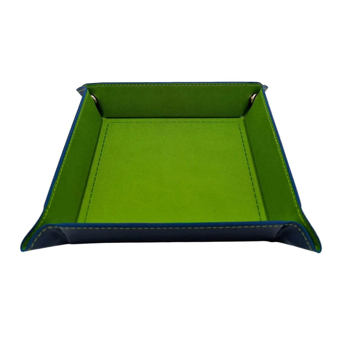 Green Square Dice Tray with Press Stud Corners
