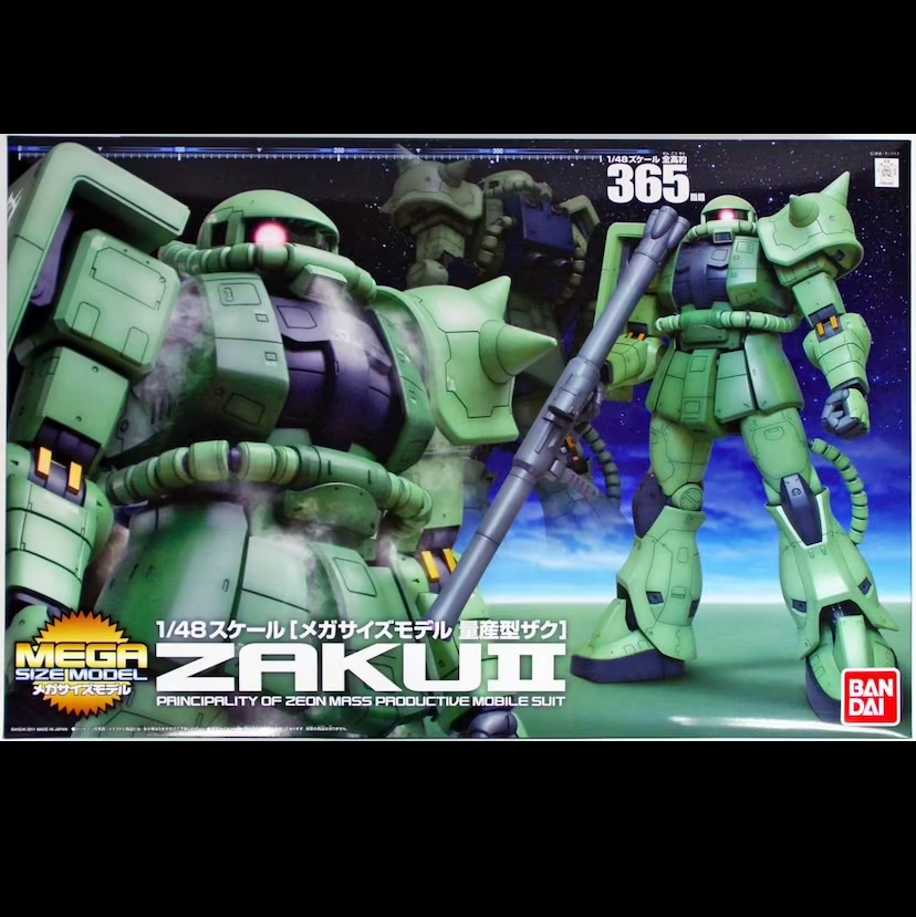 トイガン BANDAI 1/48 ZAKU II MEGA SIZE MODEL Bandai Hobby Mobile Suit Gundam MS-06 Zaku II Mega Size 1/48