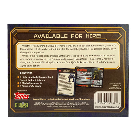 Battletech Hansen's Roughrid...