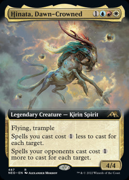 Hinata, Dawn-Crowned Extended Art #487 Neon Dynasty