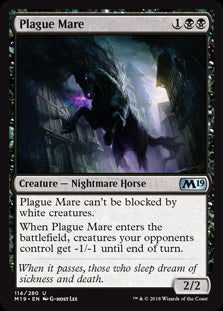 Plague Mare MTG Single | Core Set 2019 #114