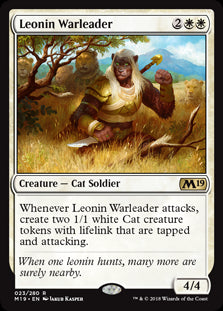 Leonin Warleader MTG Single | Core Set 2019 #023