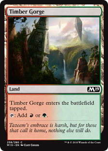 Timber Gorge MTG Single | Core Set 2019 #258