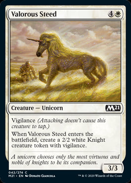 Valorous Steed #042 MTG Core 2021 Single