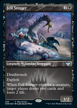 Fell Stinger Play Promo #406 MTG Crimson Vow Single