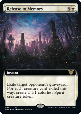 Release to Memory Extended Art Neon Dynasty Commander #044