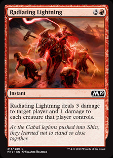 Radiating Lightning MTG Single | Core Set 2019 #313