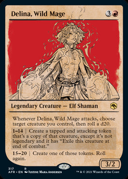 Delina, Wild Mage Rulebook Frame #317 | Adventures in the Forgotten RealmsSingles