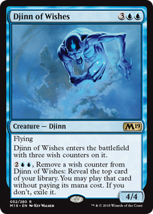 Djinn of Wishes MTG Single | Core Set 2019 #052