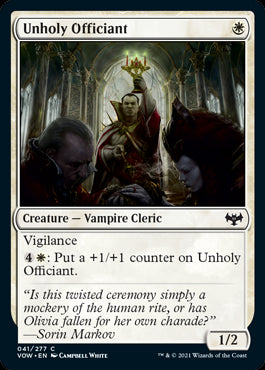 Unholy Officiant #041 MTG Crimson Vow Single